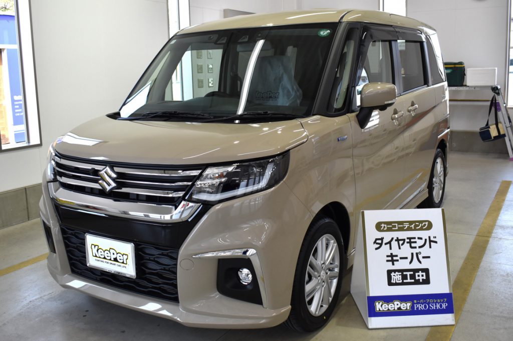 新車にダイヤモンドキーパー施工で、ビックリする位の艶が出る